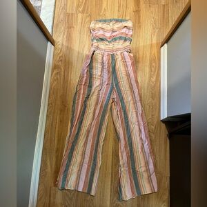 Pink and orange stripey jumpsuit